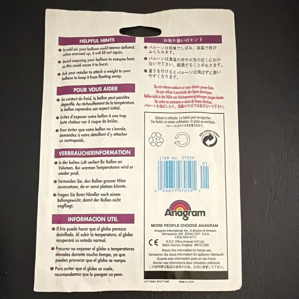 Vintage Anagram Happy Anniversary Heart Foil Balloon 18in White Floral Love